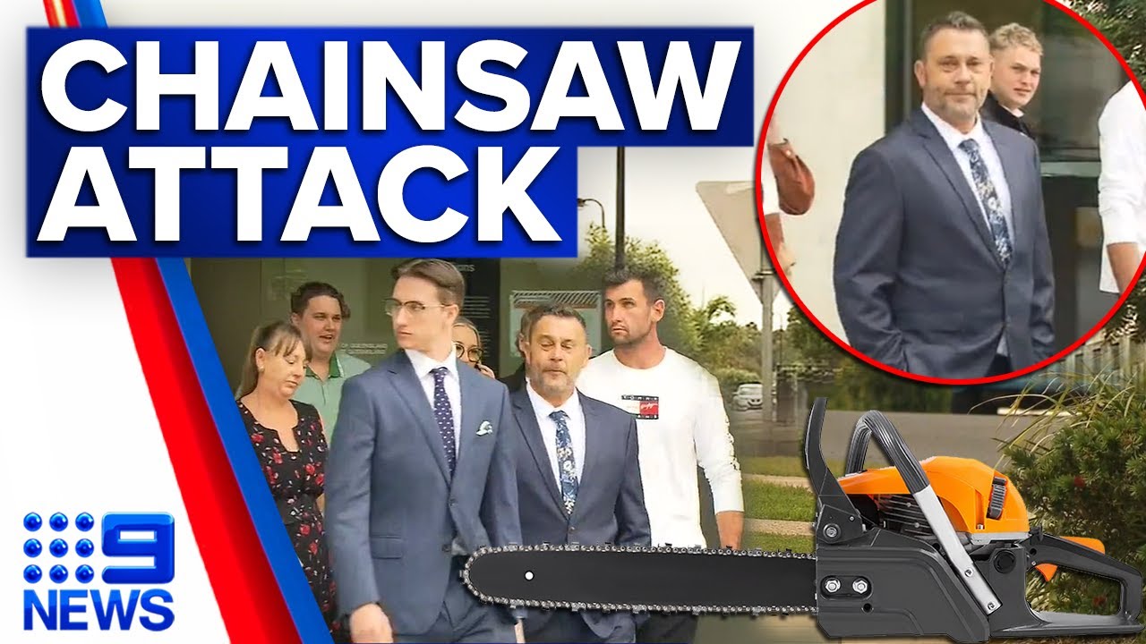 Man who attacked neighbour with chainsaw faces Brisbane court | 9 News Australia