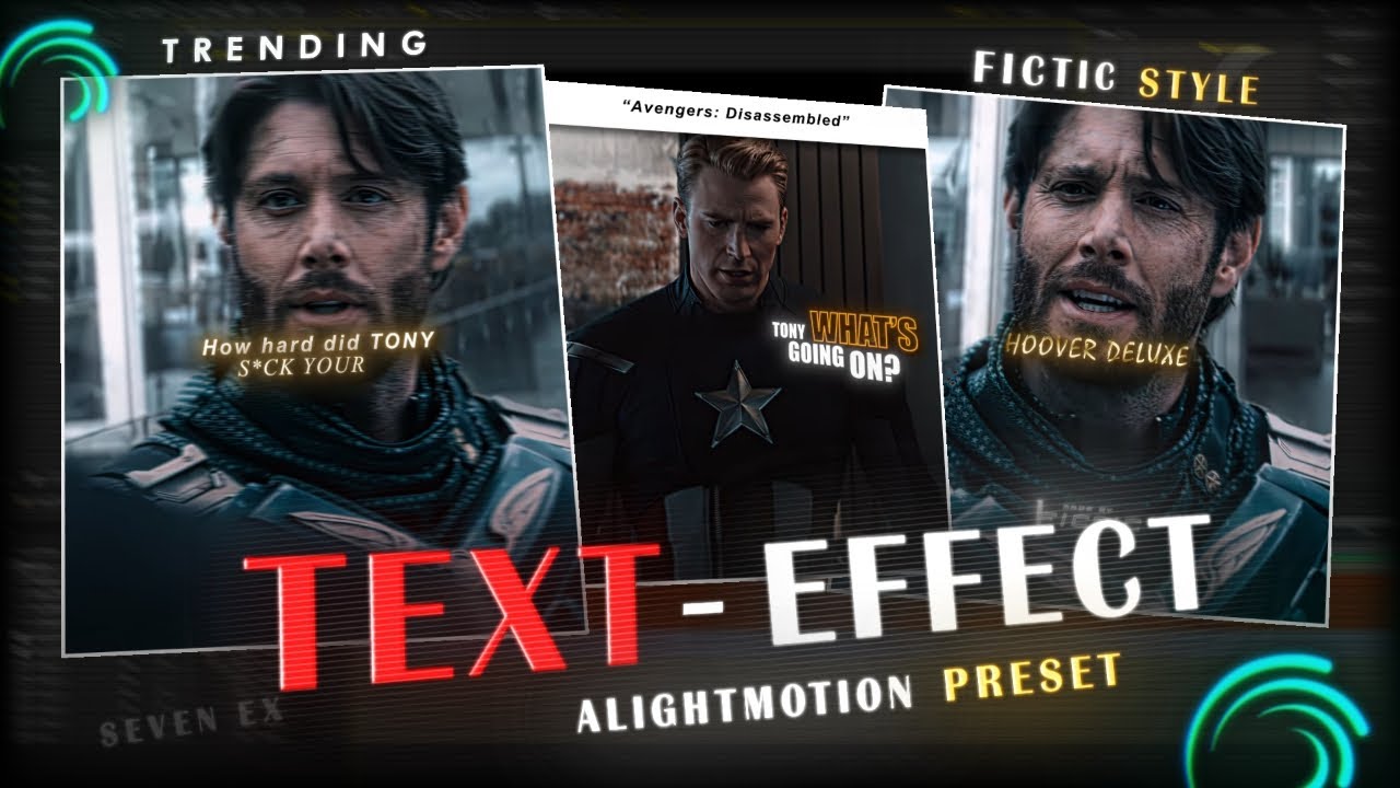 Fictic Style Text Effects In Alightmotion (+Preset) | Seven Ex