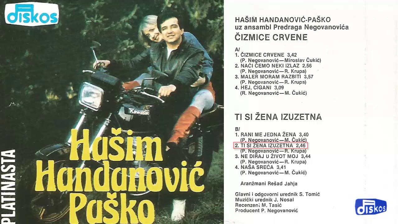 Hasim Handanovic Pasko - Ti si zena izuzetna - (Audio 1984)