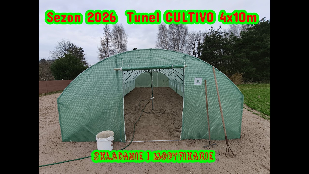 40m2 pod folią! Postawiliśmy gigantyczny tunel Cultivo 4x10m od focusgarden.pl