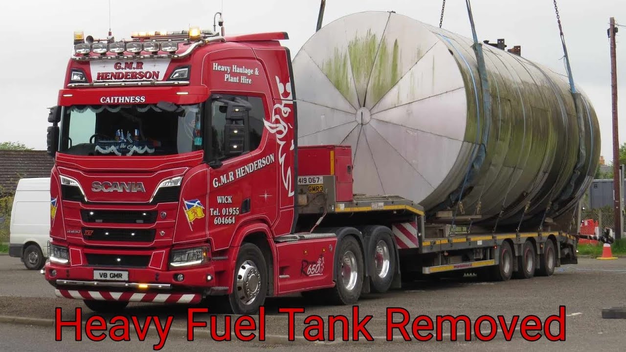 Heavy Fuel Tank Removed Caithness General Hospital 18/05/24