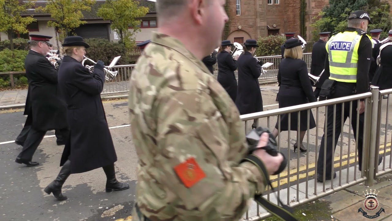 Ron Butters Bellshill Salvation Army Band Remembrance Day March 2021
