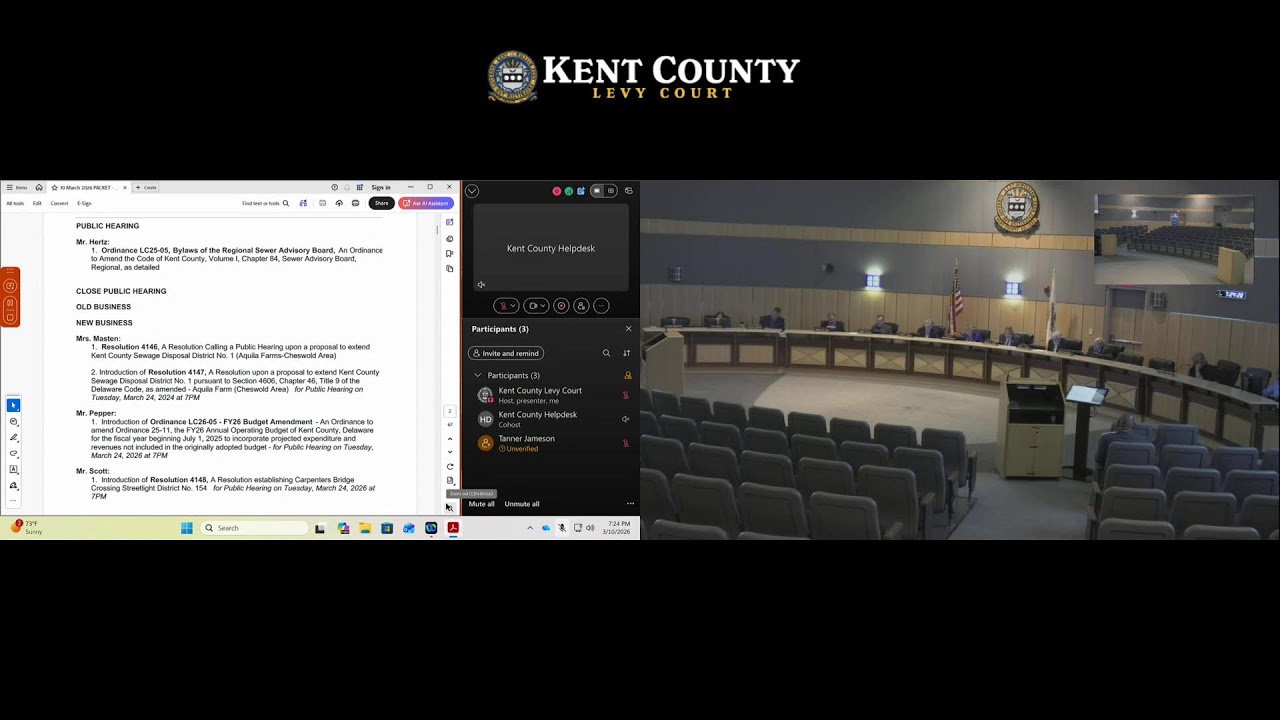 Kent County Levy Court 03-10-2026