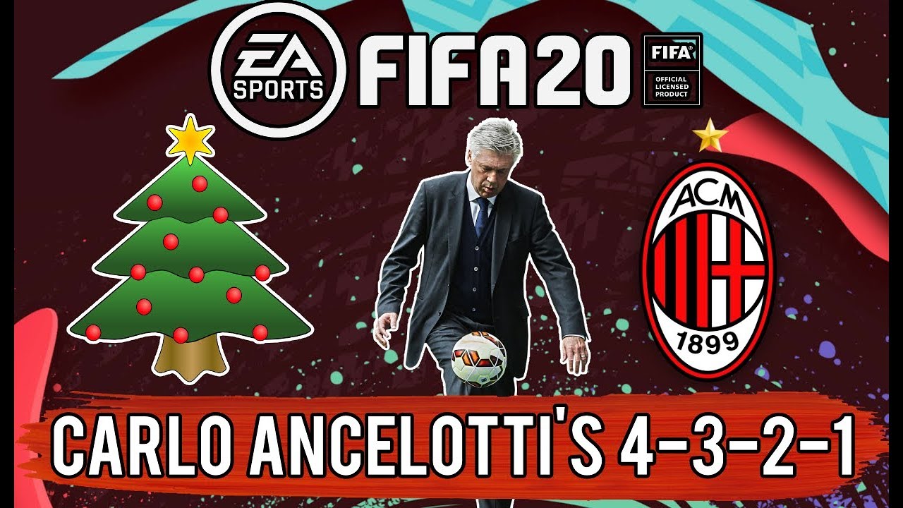 Recreate Carlo Ancelotti's 4-3-2-1 'Christmas Tree' (2007 AC Milan) | FIFA 20 Custom Tactics