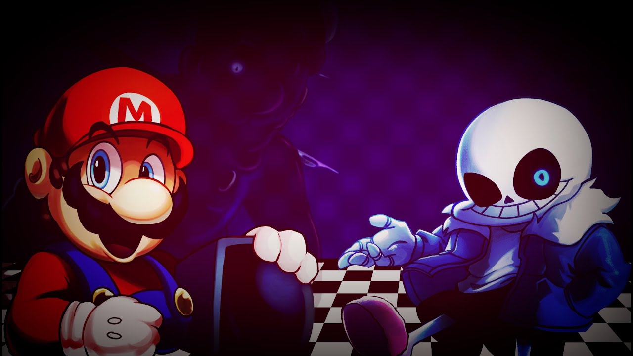Promo Mario/Stanley Vs Sans (Promotion X Sansational And Burning In Hell) FNF Mashup