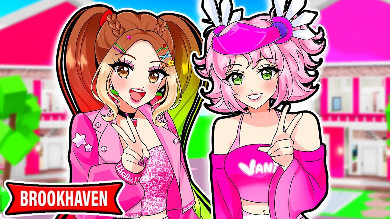 Bella & Vani LIVE in a PINK COLOR WORLD For 24 HOURS..(Brookhaven)