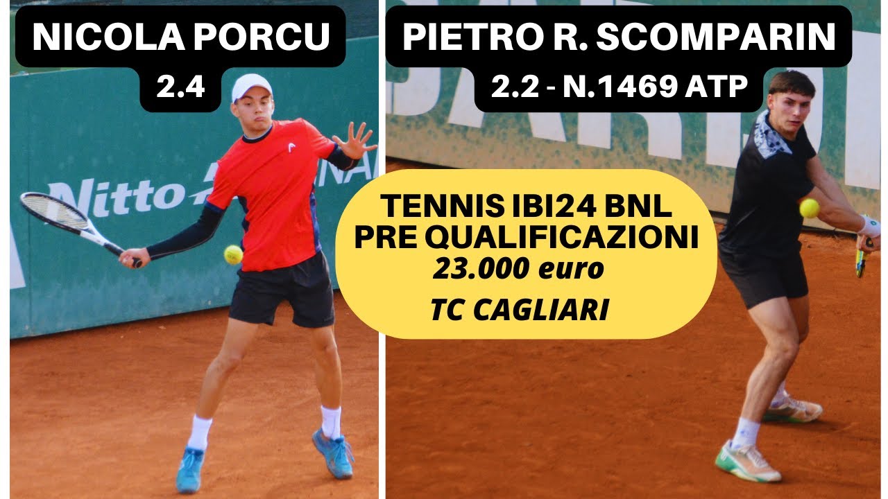Pietro Scomparin vs Nicola Porcu Pre Quali Tc Cagliari tennis match highlights italian player