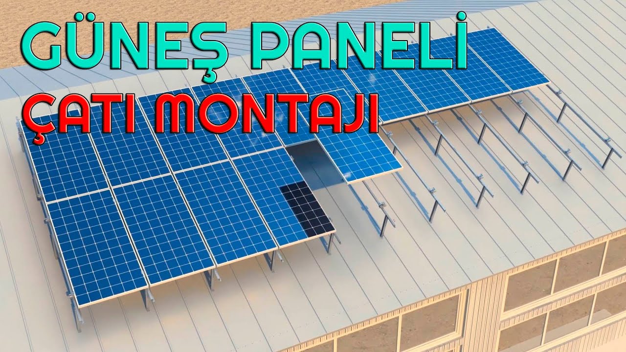 Güneş Paneli Çatı Montajı- VRAY ANİMASYON