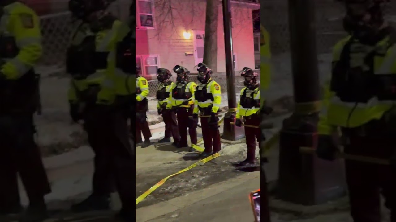 Angry protesters in North Minneapolis yelling at ICE 