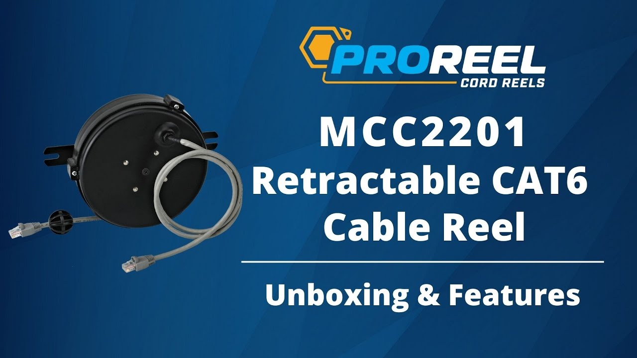 ProReel 20ft Retractable CAT6 Cable Reel - Alert MCC2201 - Unboxing & Features