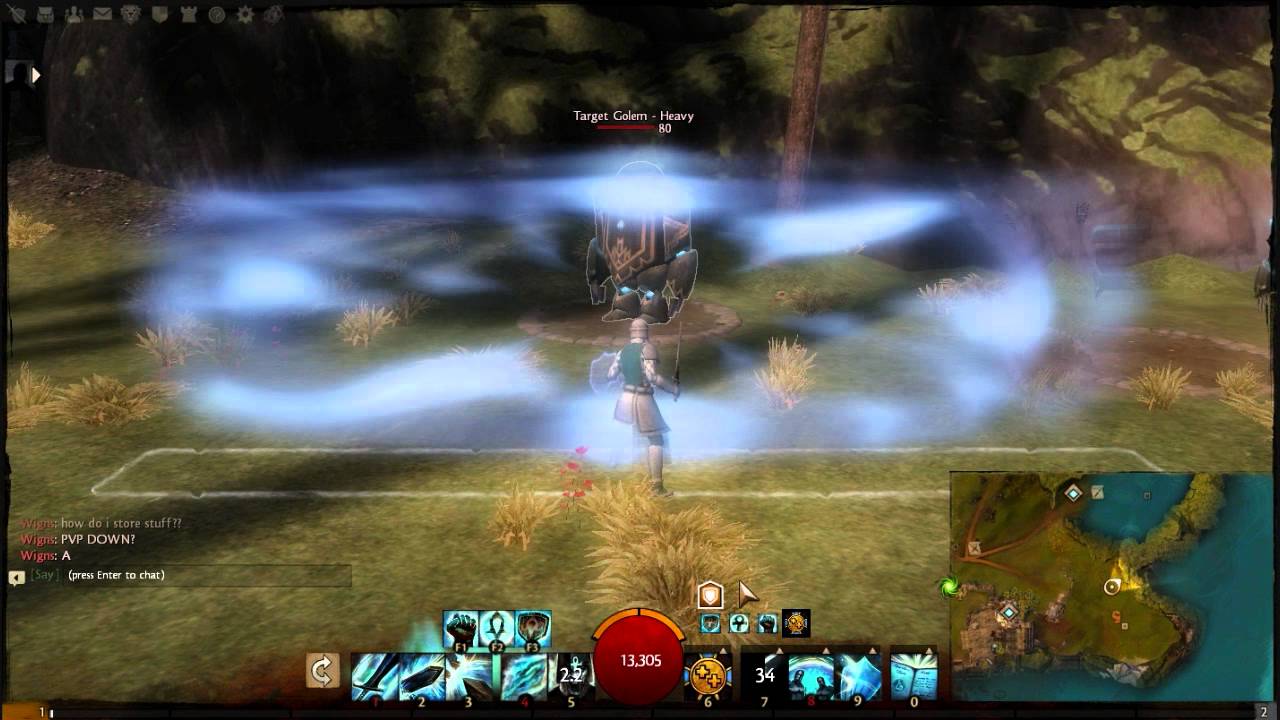 Guild Wars 2 Beta: Guardian Wall of Reflection and Sanctuary Skills (Utilities)
