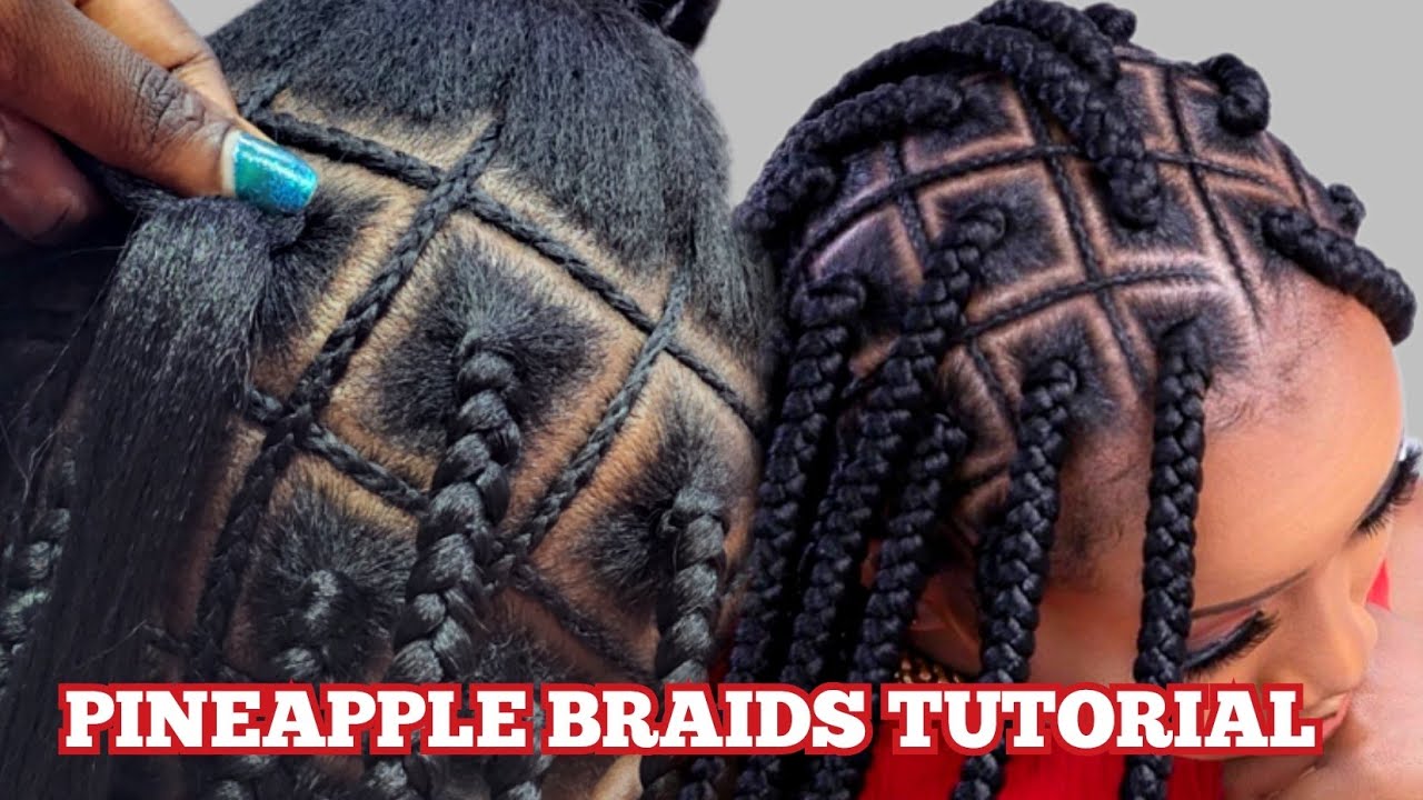 Beginner Friendly Pinapple Braids Tutorial//Easy Method.