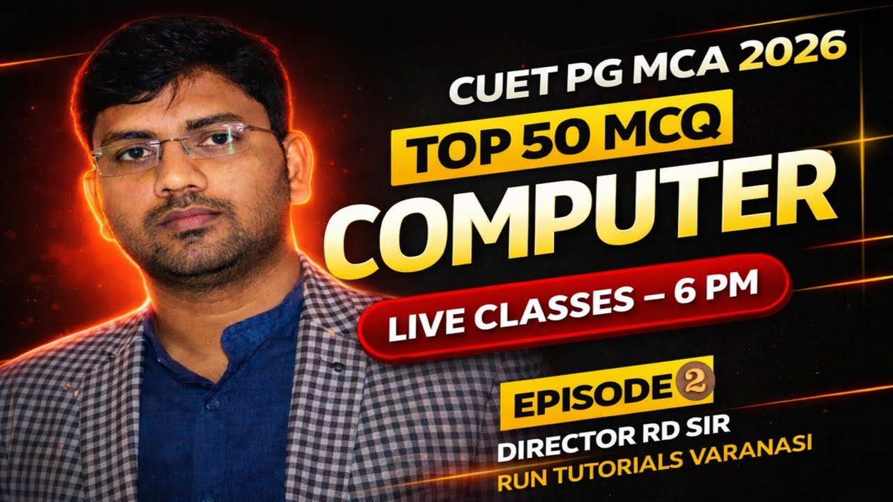 CUET PG MCA 2026 Computer | TOP 50 MCQs Explained 🔥 | Online MCA Entrance Coaching