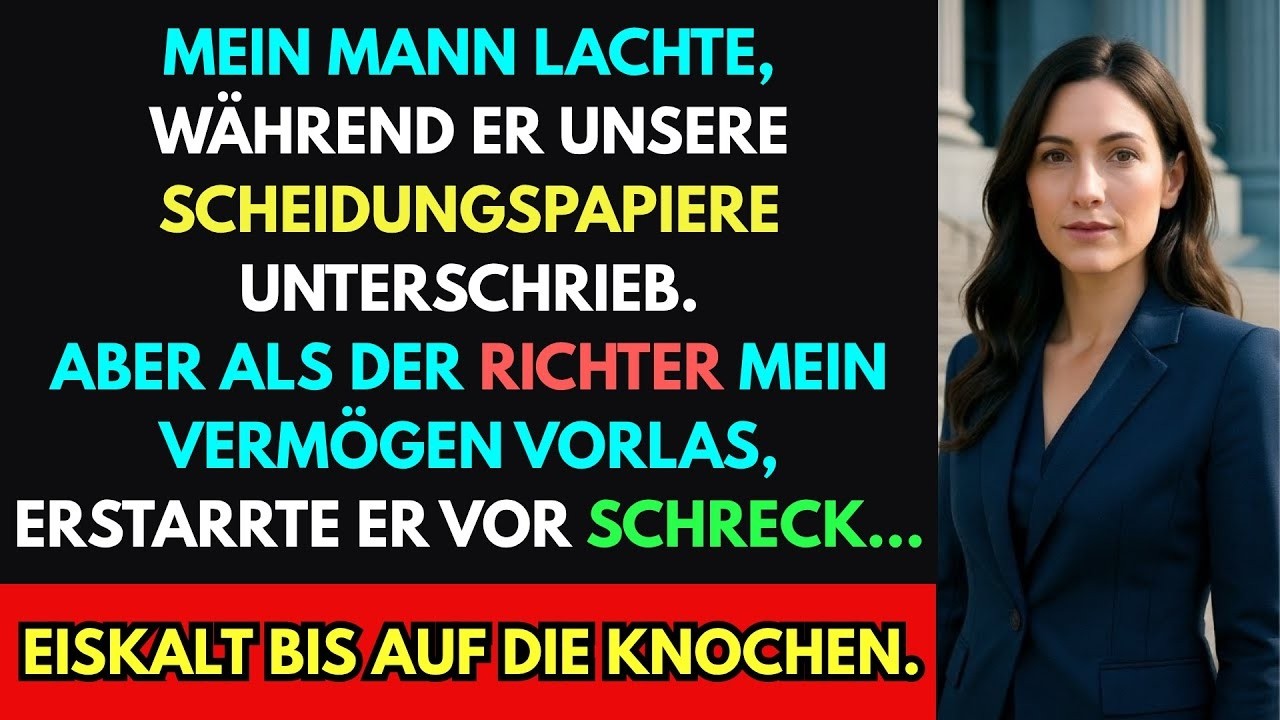 Mein Mann lachte, als er die Scheidungspapiere unterschrieb–bis der Richter mein Vermögen vorlas