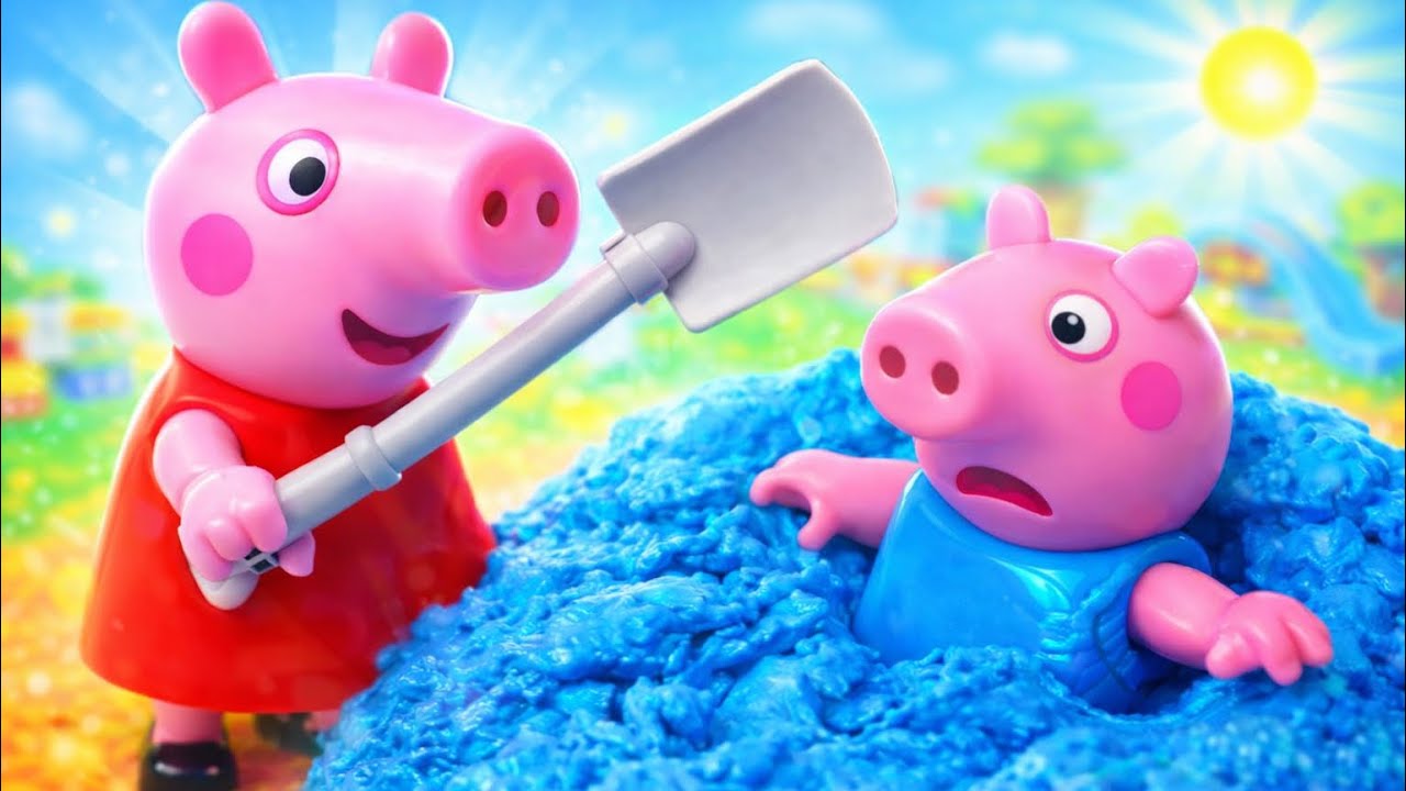 Prasátko PEPPA - Tomík uvězněn v mimozemském slizu! | Hasič Tučňák zachraňuje!