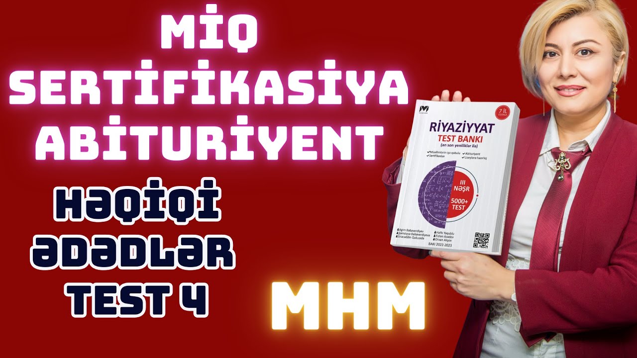 MHM Həqiqi ədədlər  Test 4 (1-20)