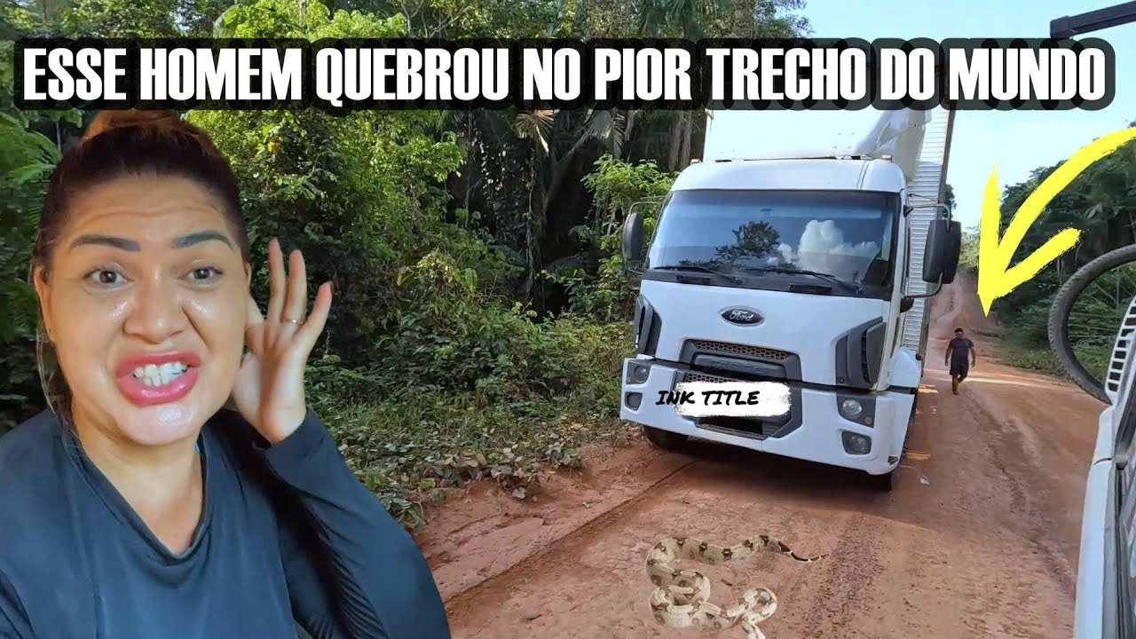 A NOITE SE APROXIMA E A SITUAÇÃO DESSE CAMINHONEIRO VAI PIORAR MUITO SE NÃO CHEGAR SOCORRO