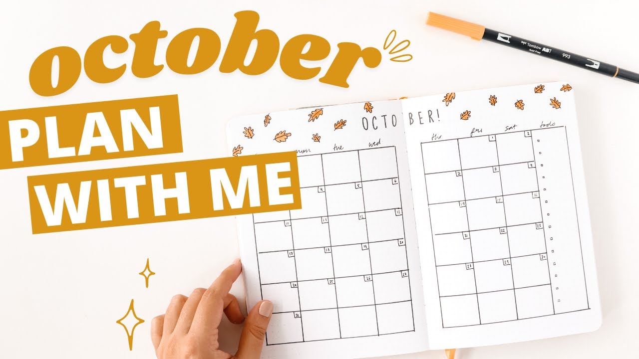 Bullet Journal OCTOBER PLAN WITH ME 2021 | meal planning & self-care