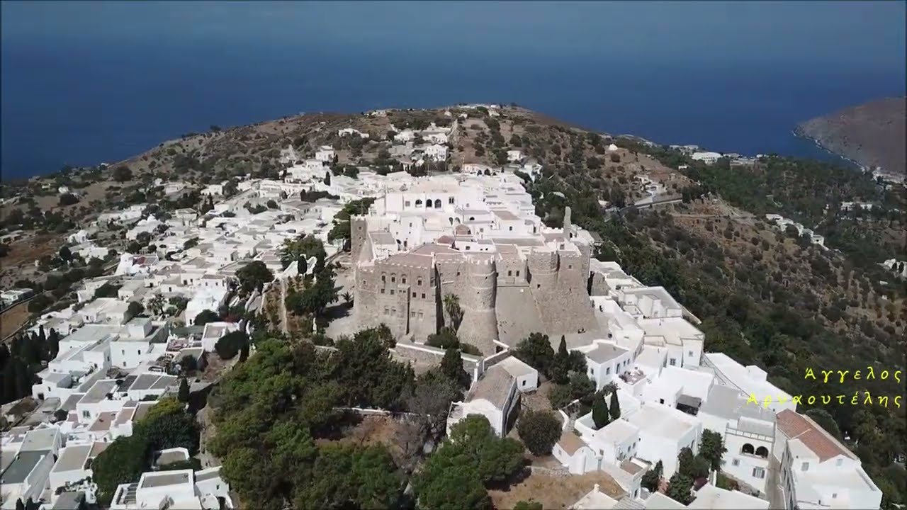 Η Χώρα (Πάτμος) ΑΝΩΘΕΝ - Aerial video by drones Dji