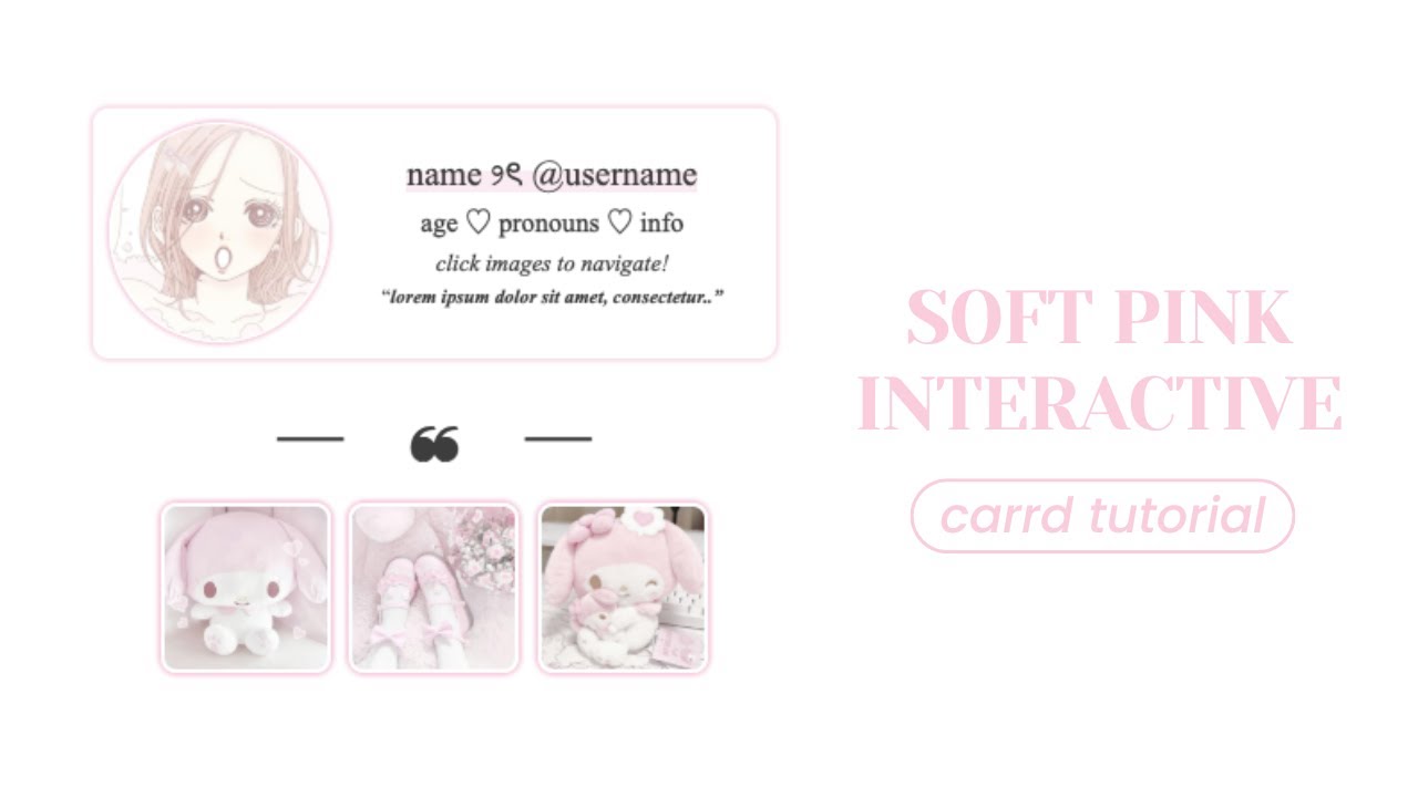 soft pink interactive carrd tutorial - cr rshu