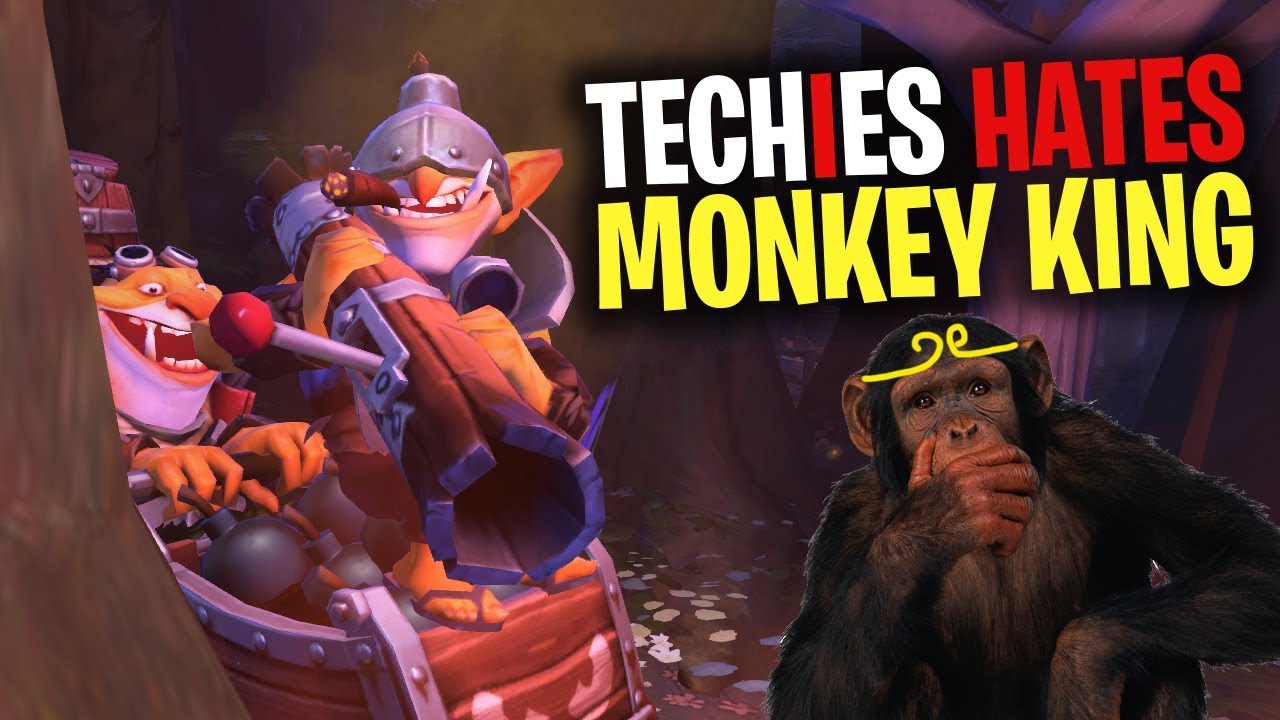 Techies Hates Monkey King - DotA 2 Funny Moments