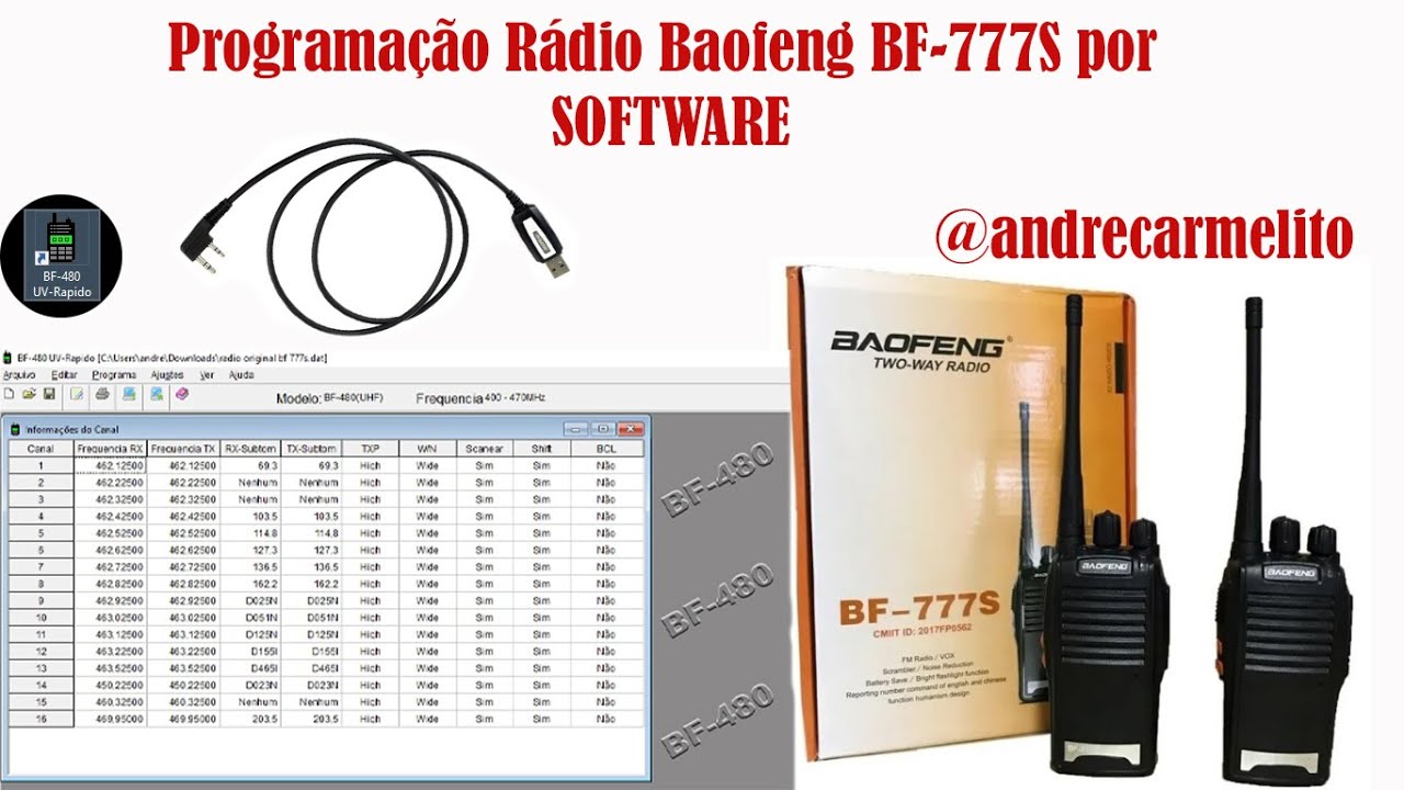 Como programar rádio Baofeng