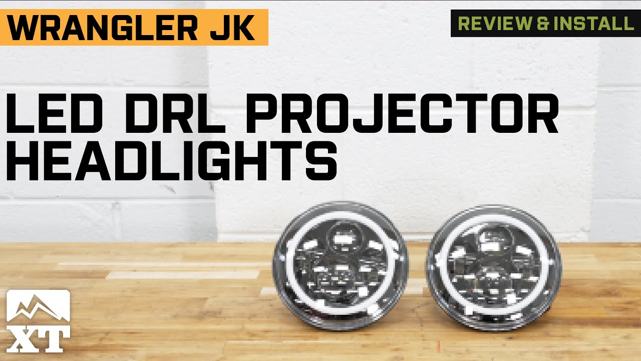 Jeep Wrangler JK LED DRL Projector Headlights with Turn Signals Review & Install