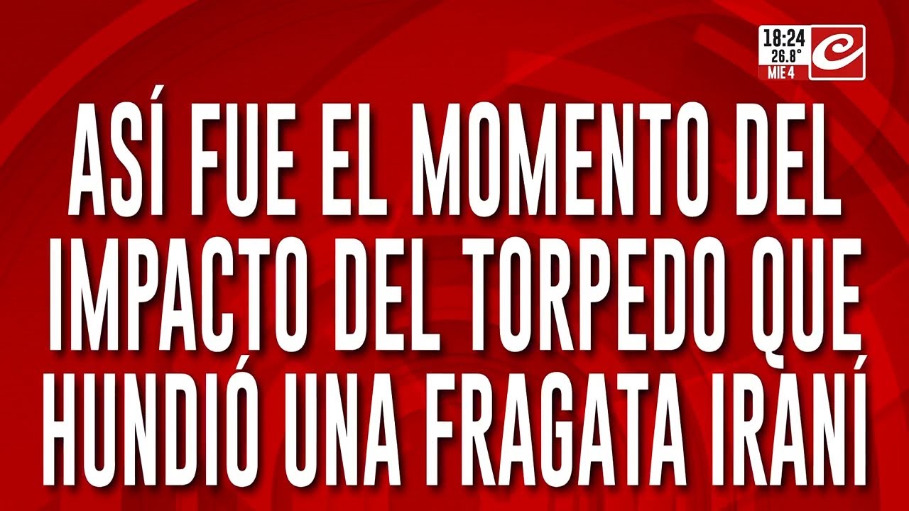 Así fue el momento del impacto del torpedo que hundió una fragata iraní