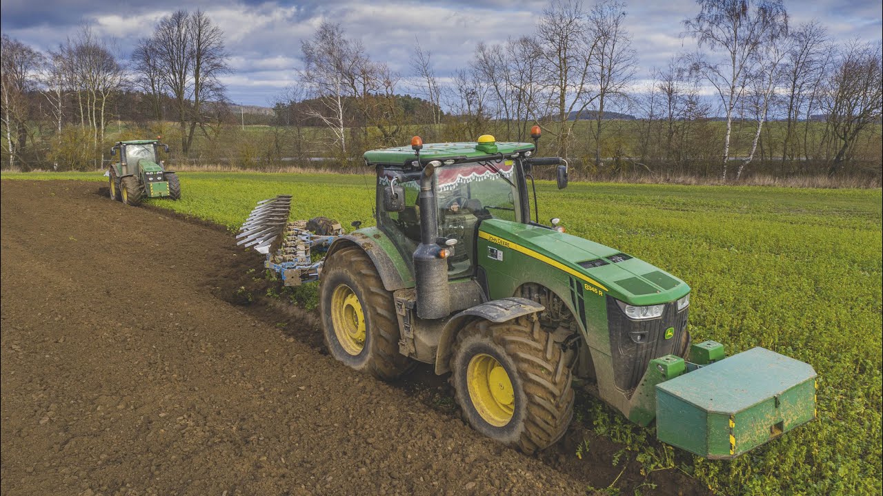 8R duet - John Deere 8345R & 8270R,  Rabe Kormoran 8, Lemken VariDiamant 11 (7)