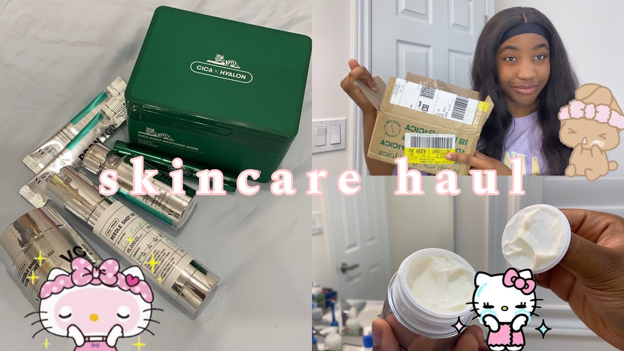 ꒰ᐢ.   ̫ .ᐢ꒱skincare unboxing and haul; VT COSMETICS (CICA REEDLE LINE)