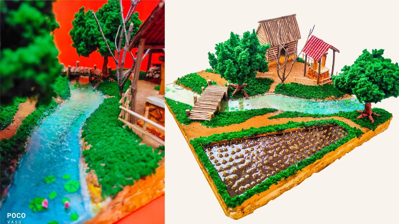 A beautiful village model for school project