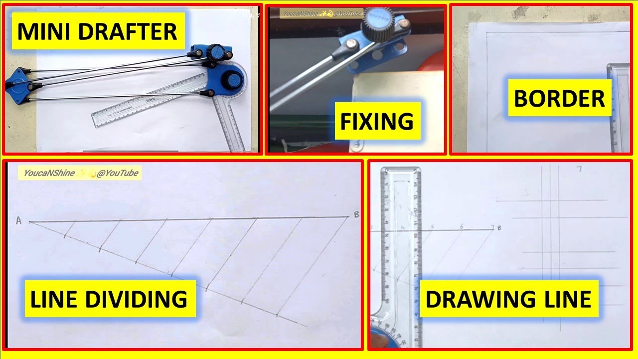 How to use a mini drafter?  Line dividing? #linedividing #drawingborder Hit like 👍if it's useful