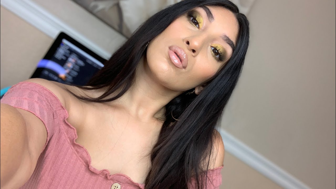 Gold/green makeup look💨🌬 | smoke sessions palette