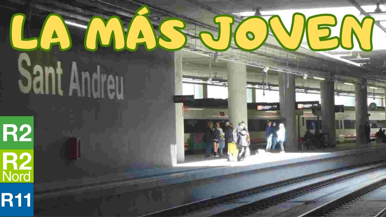 SANT ANDREU Trenes Rodalies Renfe R2. Conexión con el Aeropuerto de Barcelona