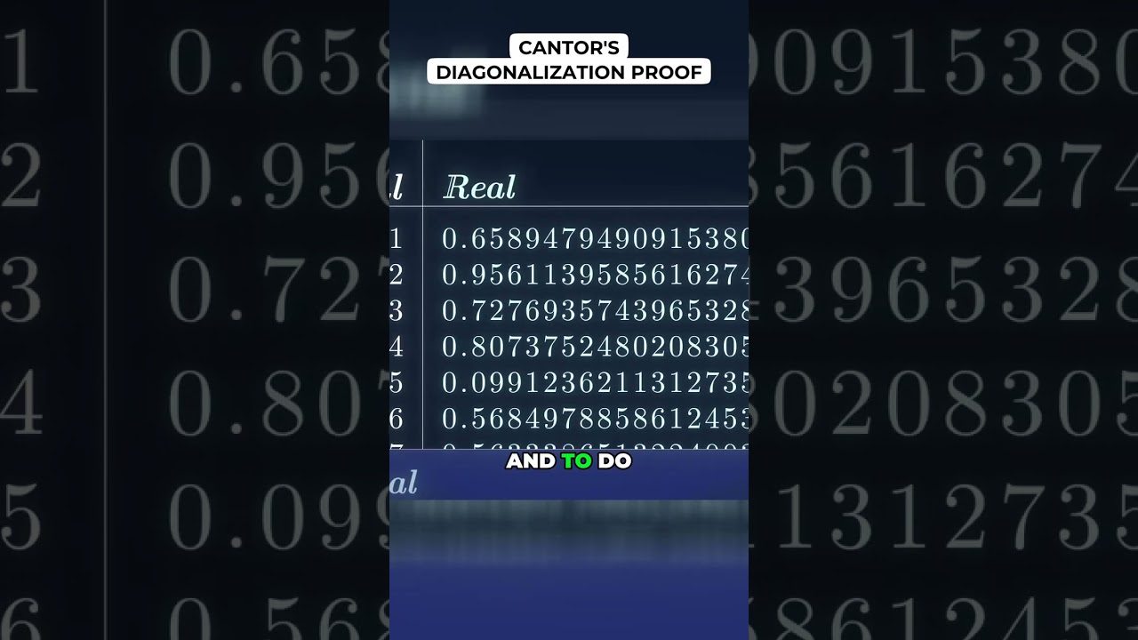 Veritasium - Cantor's Diagonalization Proof