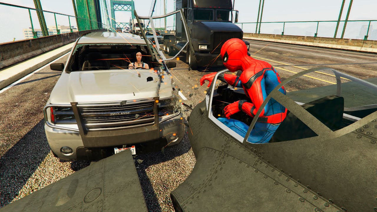 GTA 5 Epic Plane Crashes & Spiderman Ragdolls Ep.18 (Euphoria Physics | Funny Moments)