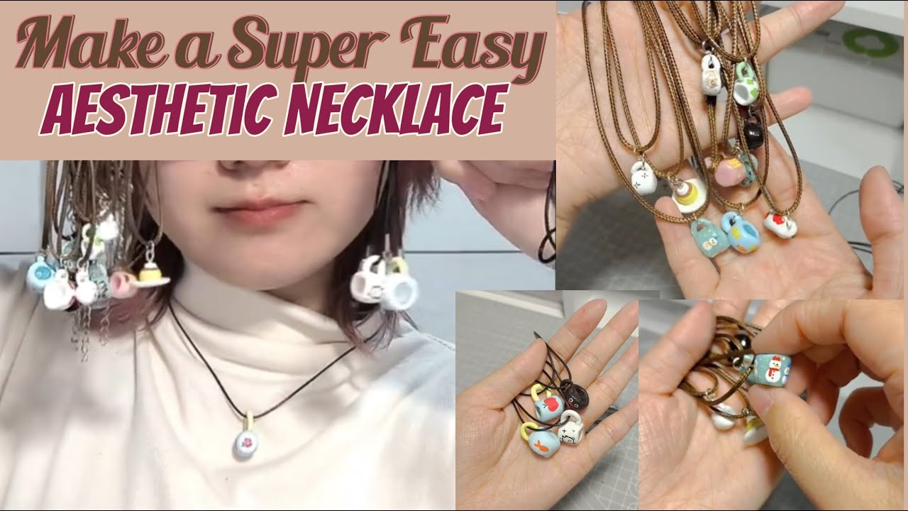 Cute Handmade Clay Necklace | Step-by-Step Jewelry DIY | Accessories Business Inspiration