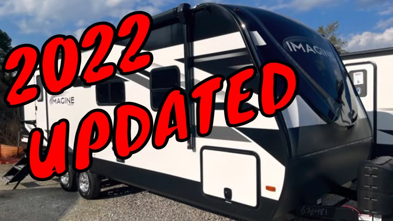 NEW 2022 UPDATED GRAND DESIGN IMAGINE 2600RB Rear Bathroom Dodd RV Solar Show Design Couples Camper
