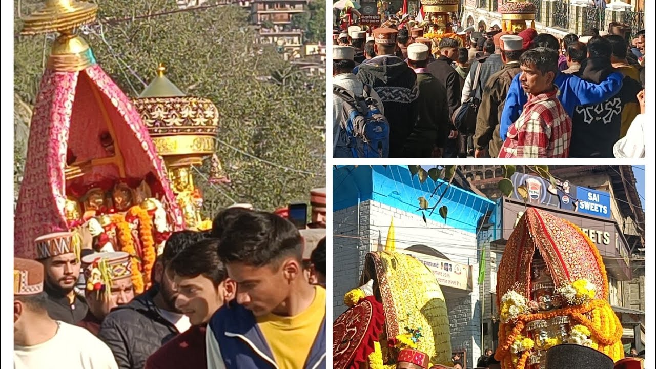 देवता बूढ़ा बिंगल जी और जठी वीर,माता बगलामुखी माता बुद्धिभैरवी मंडी शिवरात्रि में दर्शन देते हुए