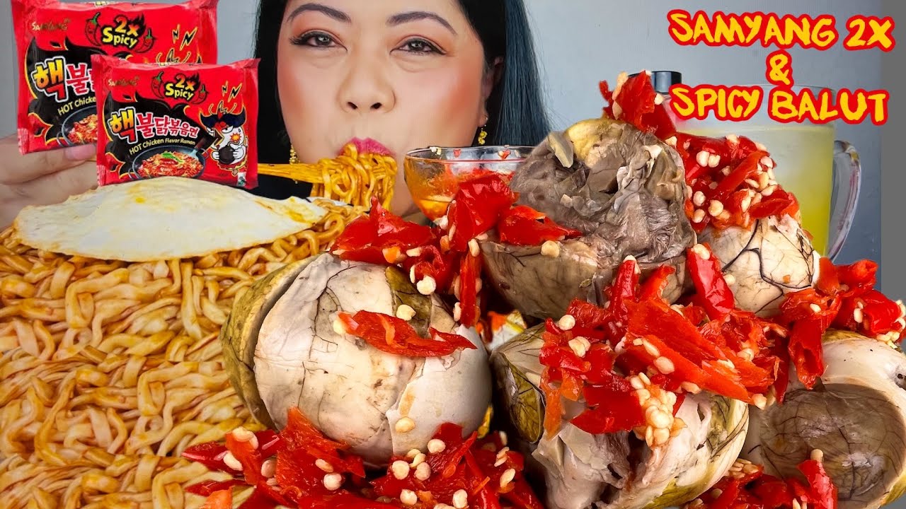 2X SAMYANG NOODLES AND SPICY BALUT MUKBANG | EATING SHOW