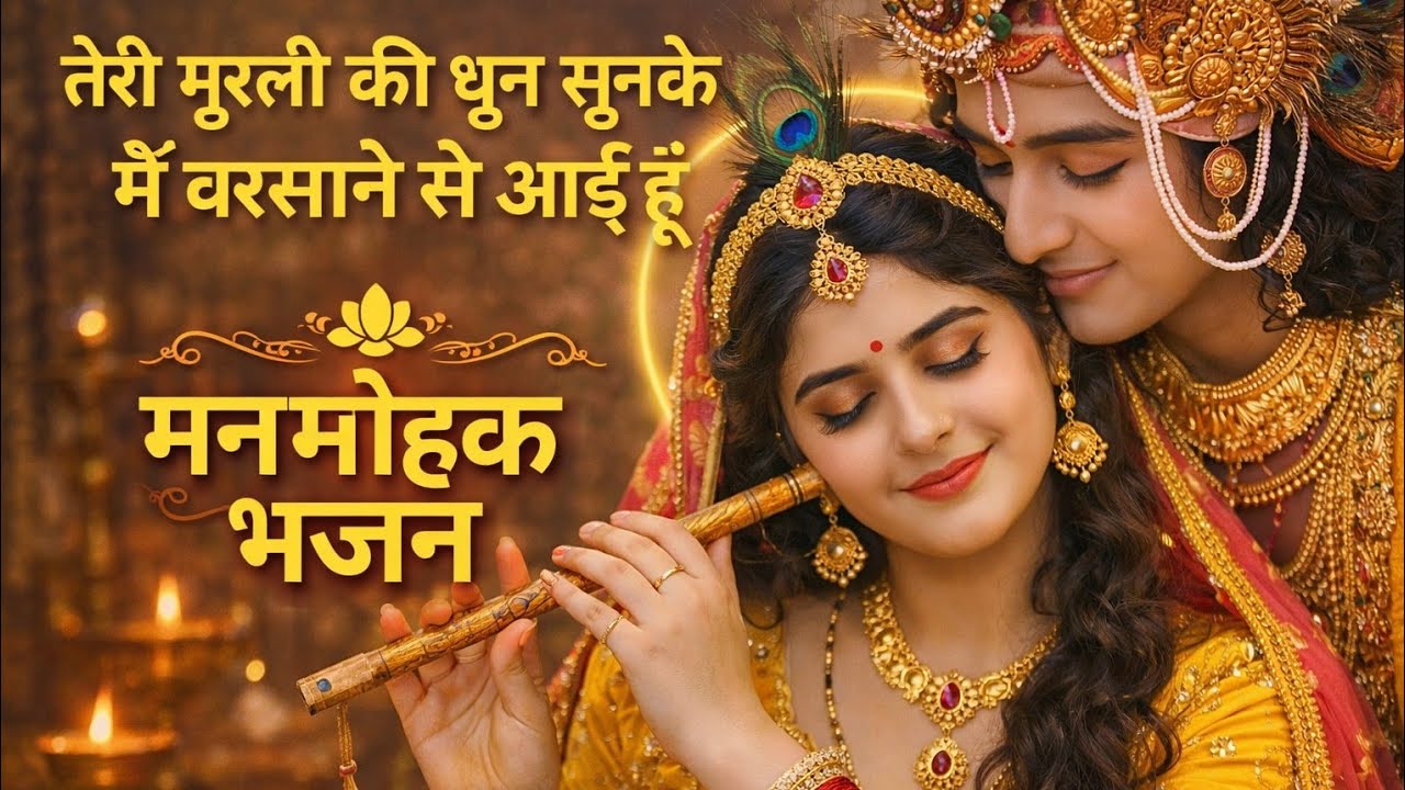 तेरी मुरली की धुन सुनके मैं बरसाने से आई हूं मधुर कृष्ण भजन #भक्तिगीत #भक्ति #राधाकृष्ण 
