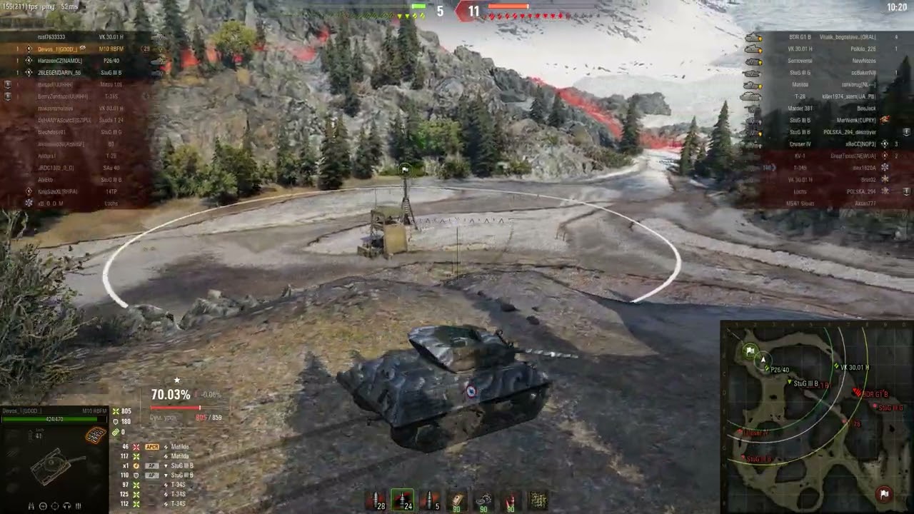 wot  M10RBFM - 10 kills