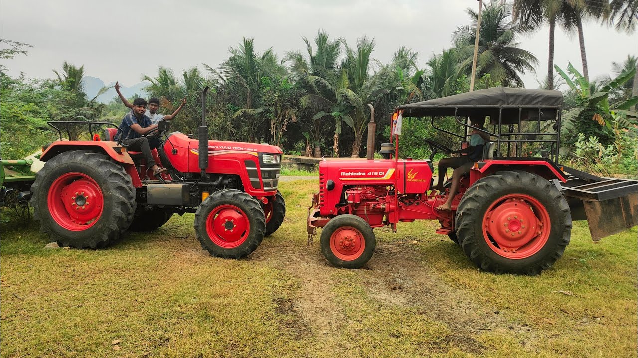 Mahindra 415 and Mahindra yuvo tech plus 585 4wd goes to Rotavator and par puting in farmland