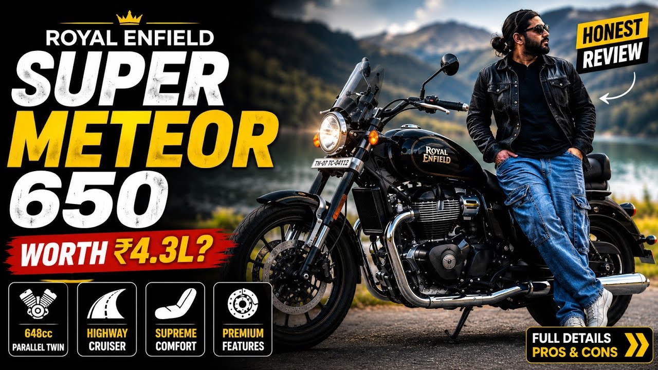 Royal Enfield Super Meteor 650 Review - Better Than GT 650 ??