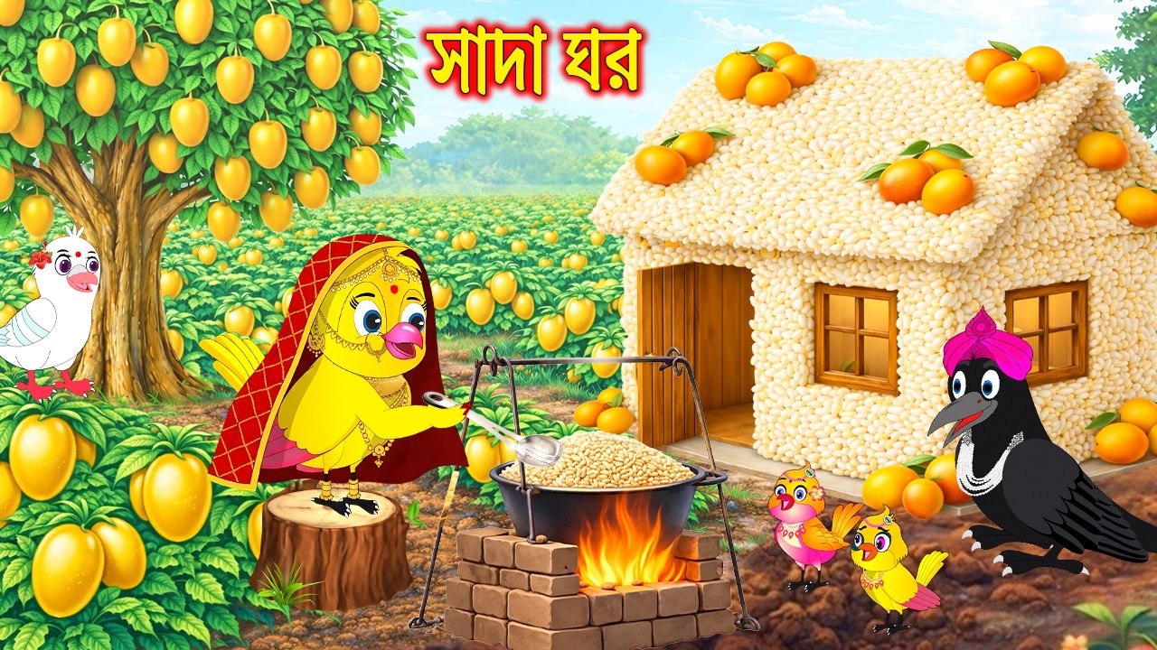 সাদা ঘর | Sada Ghor | Bangla Cartoon | Rupkothar golpo | Tuni Pakhir Golpo | Pakhir Golpo