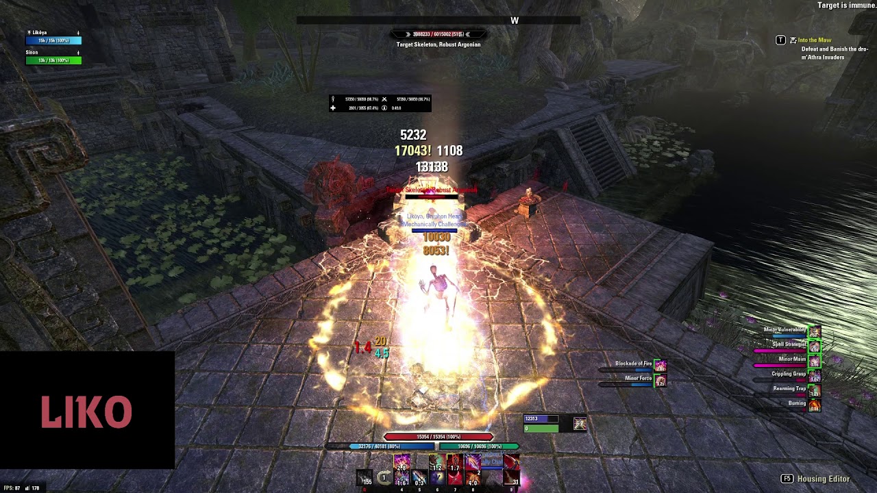 ESO - Magicka Nightblade Rotation (61k+ on 6mil) - See Description - Murkmire