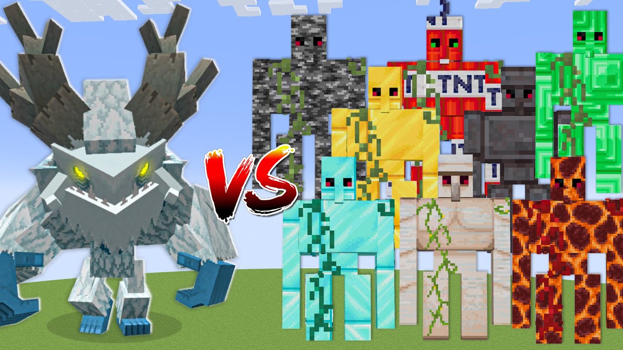 Frostmaw vs ALL GOLEMS - Minecraft Mob Battle