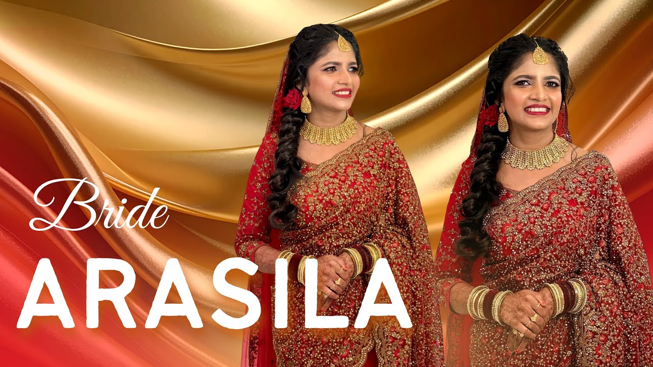 Red Saree | Retro Look | Post Wedding Reception Look | Bride Arasila ✨🤍