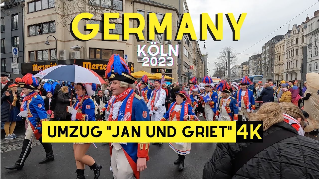 Cologne Germany Karneval Umzug 2023 (4K)