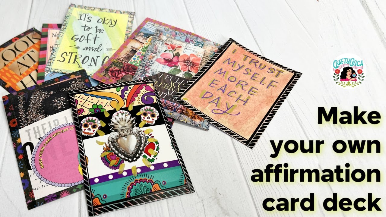 How to make your own affirmation card deck || Junk journaling | Collage DIY